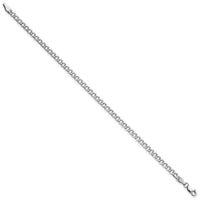 14k White Gold 3.35mm Semi-Solid Curb Chain-BC103-8
