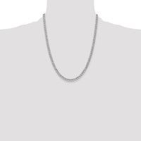 14k White Gold 4.3mm Semi-Solid Curb Chain-BC104-22