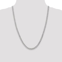 14k White Gold 5.25mm Semi-Solid Curb Chain-BC105-24