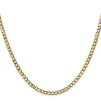 14k 3.35mm Semi-Solid Curb Chain-BC106-20