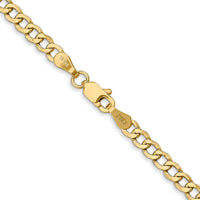 14K 18 inch 3.35mm Semi-Solid Curb with Lobster Clasp Chain-BC106-18