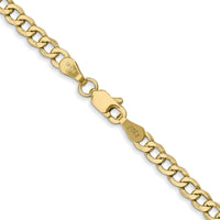 14k 3.35mm Semi-Solid Curb Chain-BC106-22