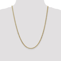 14k 3.35mm Semi-Solid Curb Chain-BC106-24