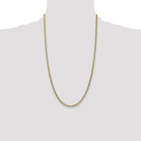 14k 3.35mm Semi-Solid Curb Chain-BC106-26