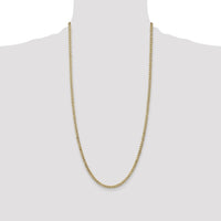 14k 3.35mm Semi-Solid Curb Chain-BC106-28