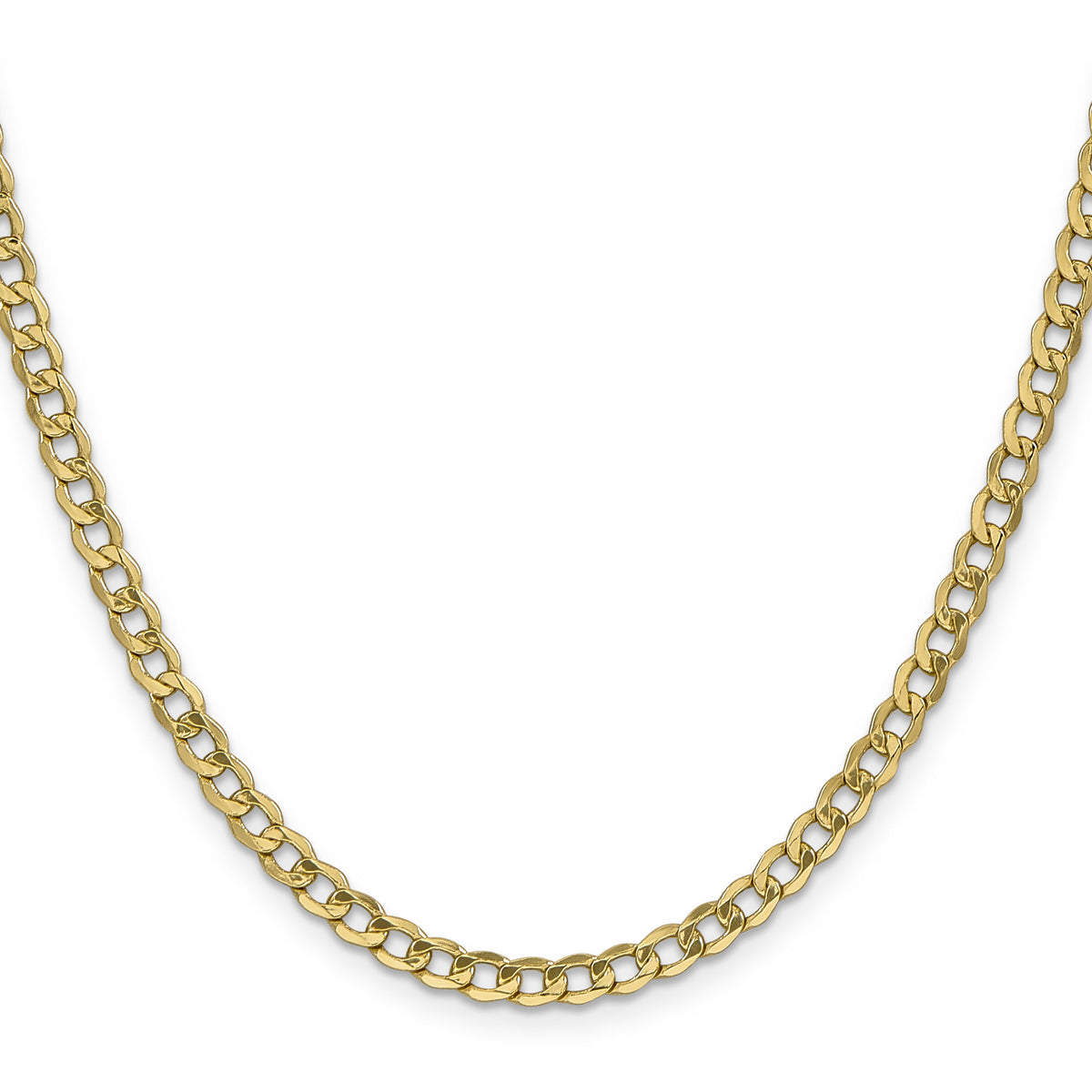 14k 4.3mm Semi-Solid Curb Chain-BC107-16