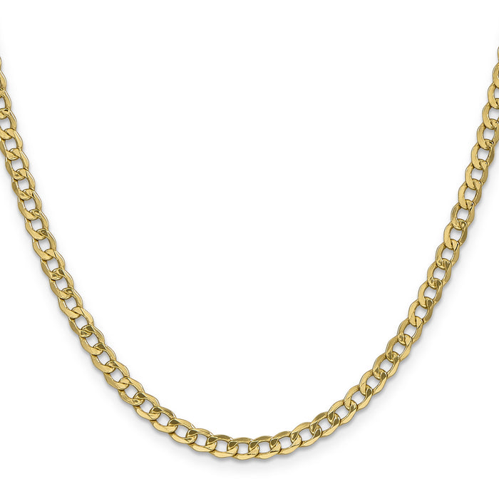 14k 4.3mm Semi-Solid Curb Chain-BC107-16