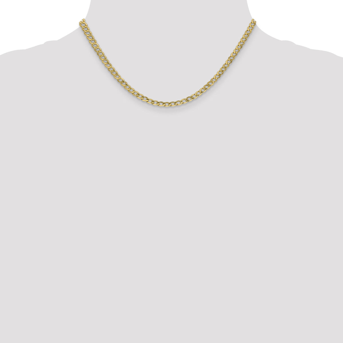14k 4.3mm Semi-Solid Curb Chain-BC107-16