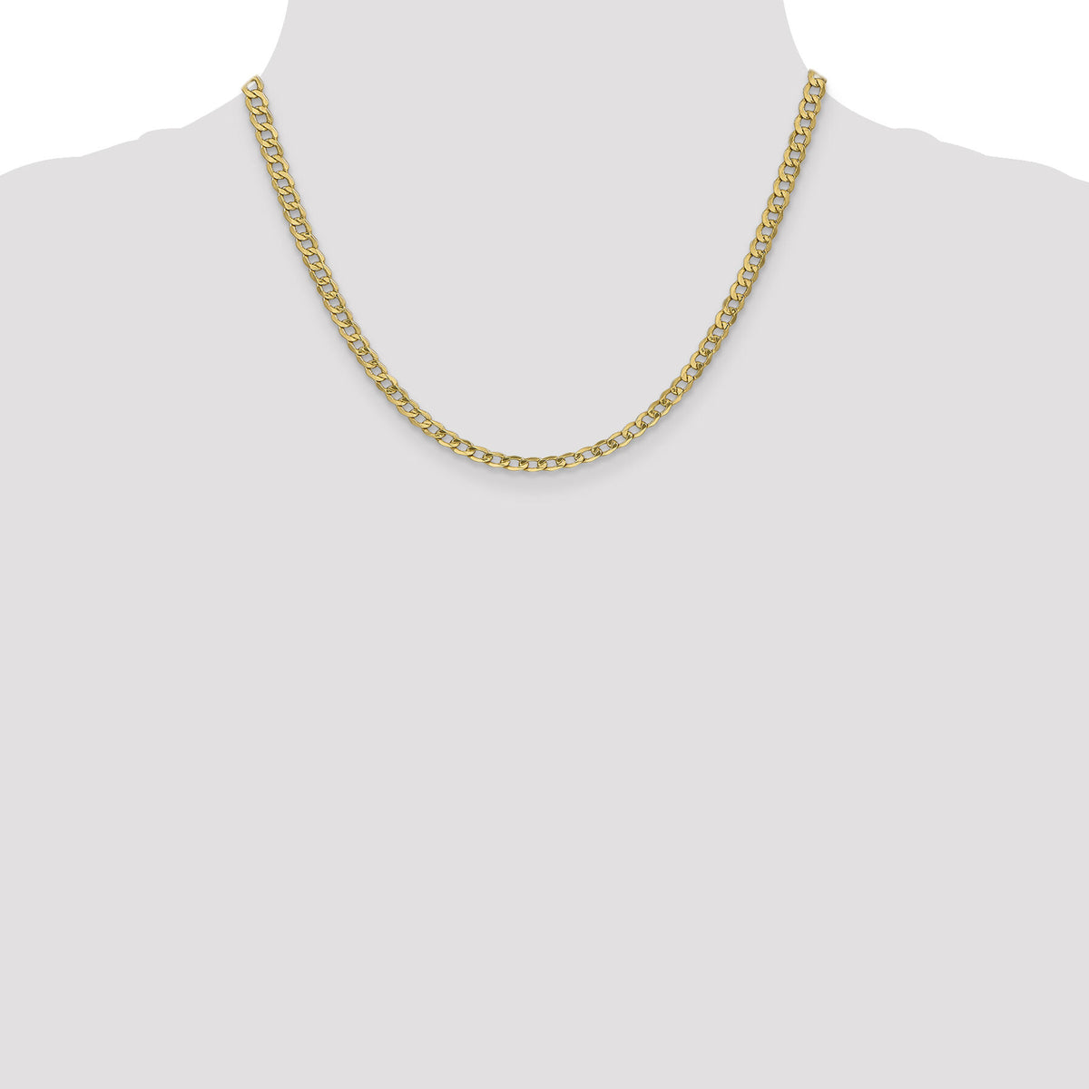 14k 4.3mm Semi-Solid Curb Chain-BC107-18