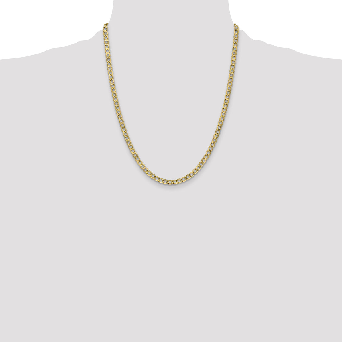 14k 4.3mm Semi-Solid Curb Chain-BC107-22