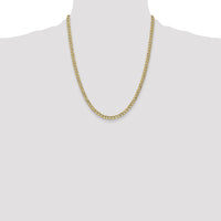 14k 4.3mm Semi-Solid Curb Chain-BC107-22