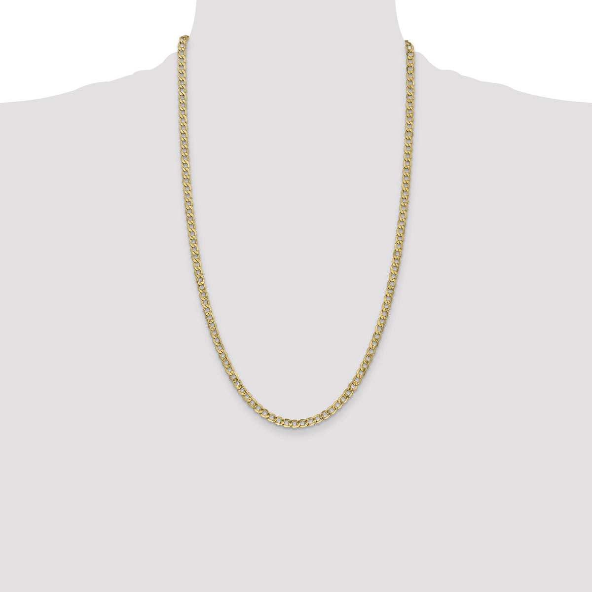 14k 4.3mm Semi-Solid Curb Chain-BC107-26