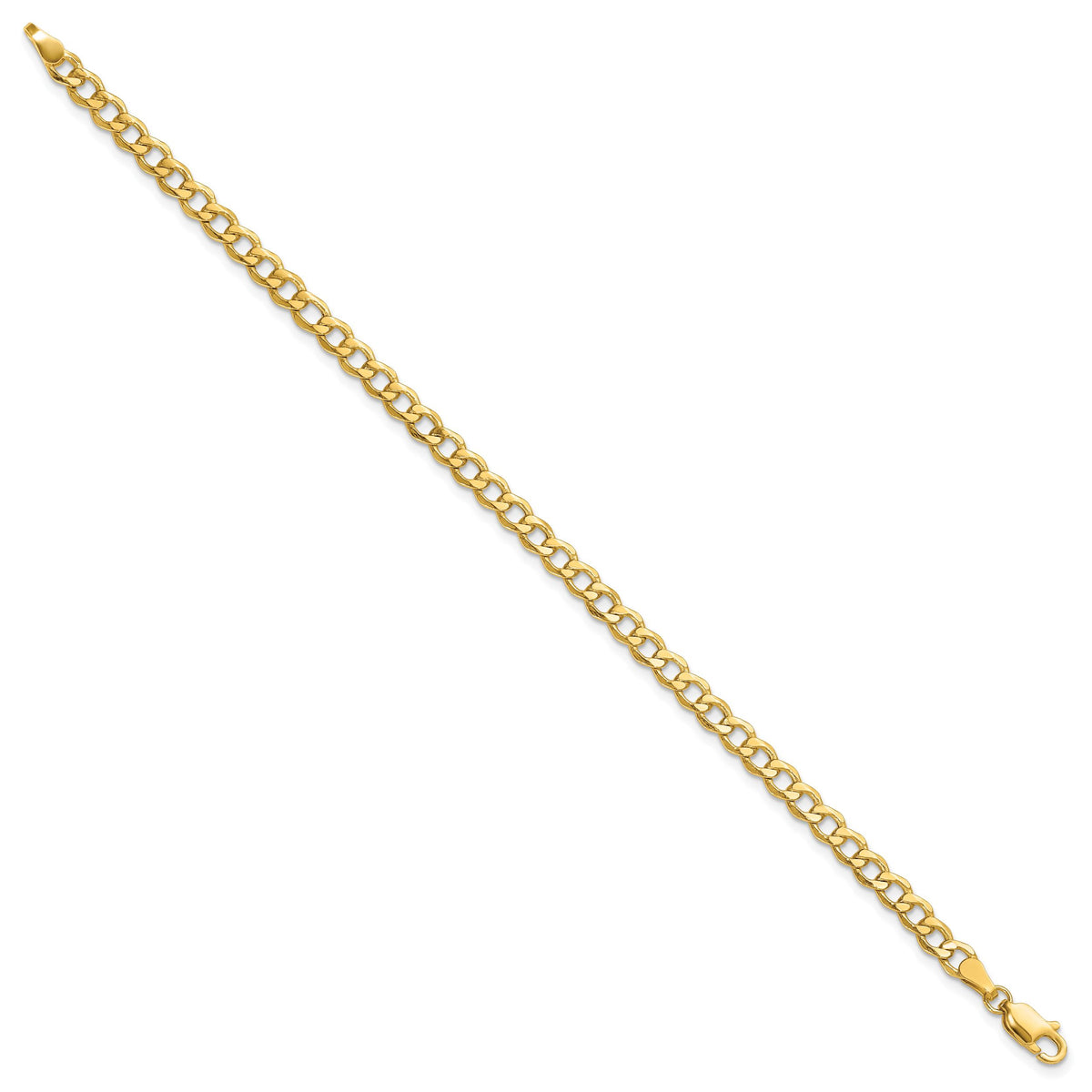 14k 4.3mm Semi-Solid Curb Chain-BC107-8