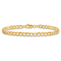 14k 4.3mm Semi-Solid Curb Chain Anklet-BC107-10