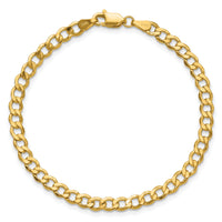 14k 4.3mm Semi-Solid Curb Chain Anklet-BC107-9