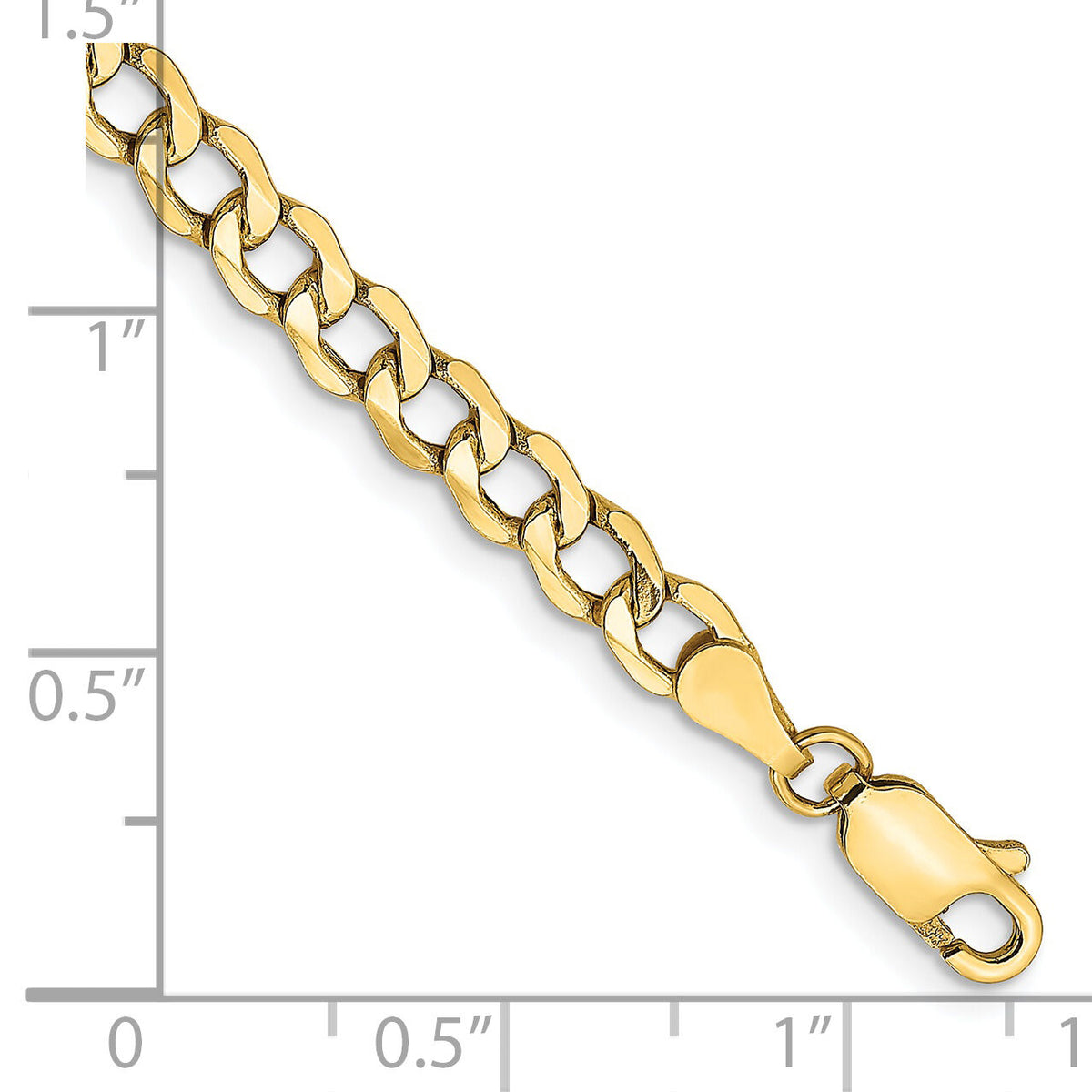 14k 4.3mm Semi-Solid Curb Chain-BC107-8