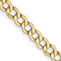 14K 16 inch 4.3mm Semi-Solid Curb with Lobster Clasp Chain-BC107-16