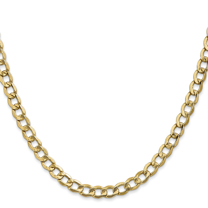 14k 5.25mm Semi-Solid Curb Chain-BC108-28