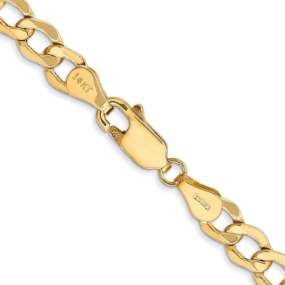 14K 24 inch 5.25mm Semi-Solid Curb with Lobster Clasp Chain-BC108-24