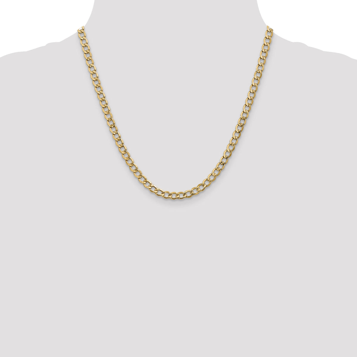 14k 5.25mm Semi-Solid Curb Chain-BC108-20
