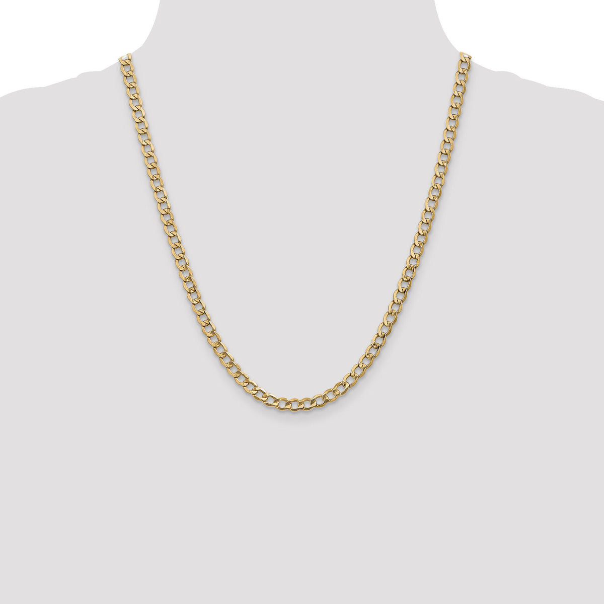 14k 5.25mm Semi-Solid Curb Chain-BC108-22