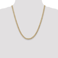 14k 5.25mm Semi-Solid Curb Chain-BC108-22