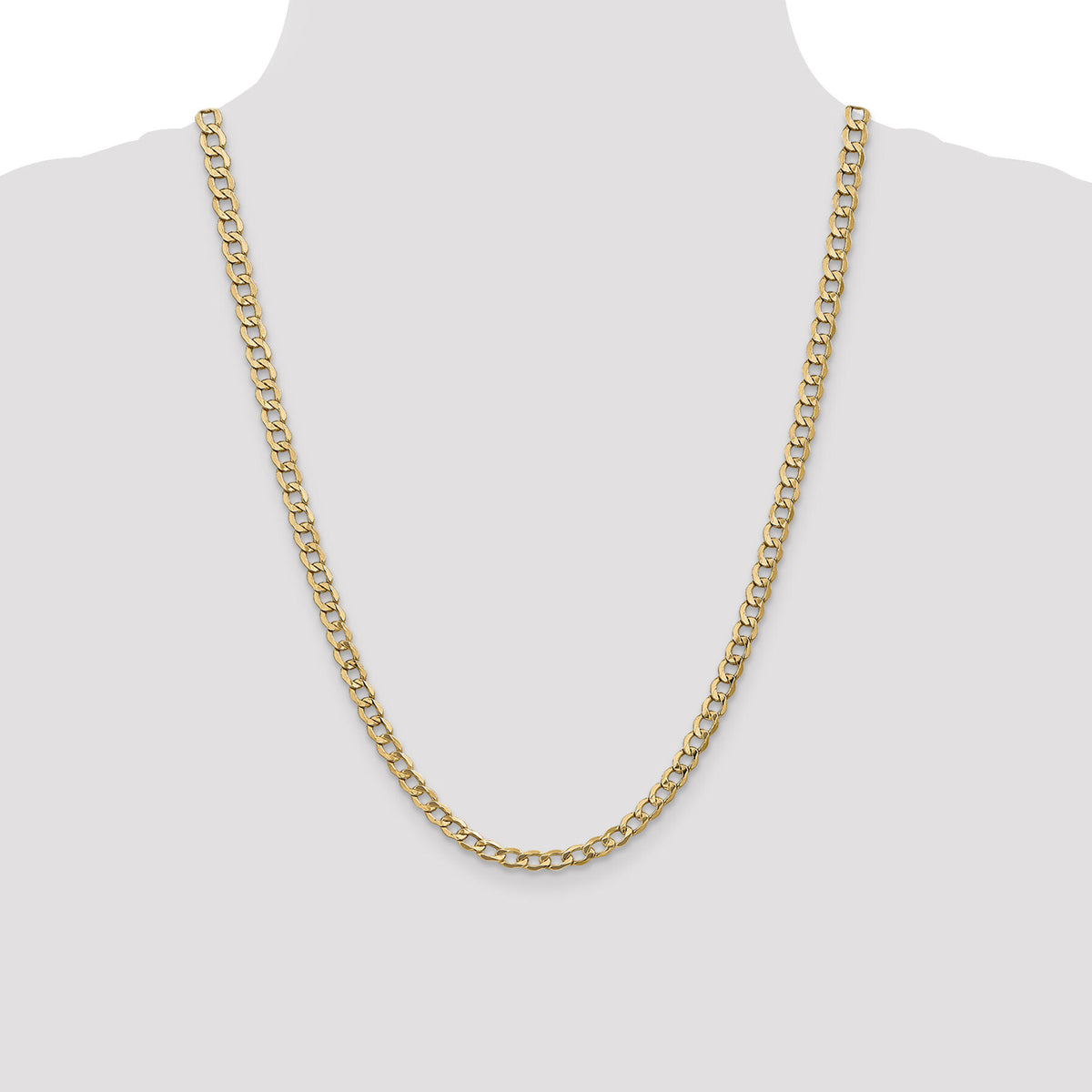 14k 5.25mm Semi-Solid Curb Chain-BC108-24