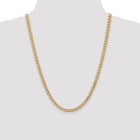 14K 24 inch 5.25mm Semi-Solid Curb with Lobster Clasp Chain-BC108-24