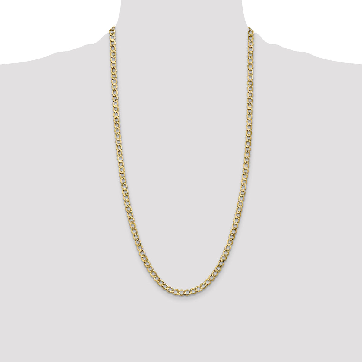 14k 5.25mm Semi-Solid Curb Chain-BC108-28
