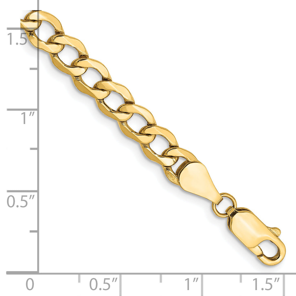 14k 5.25mm Semi-Solid Curb Chain-BC108-7