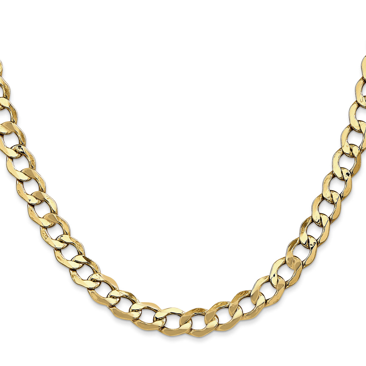 14k 6.5mm Semi-Solid Curb Chain-BC109-20
