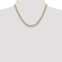 14k 6.5mm Semi-Solid Curb Chain-BC109-18