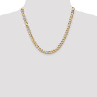 14k 6.5mm Semi-Solid Curb Chain-BC109-20