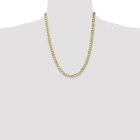 14k 6.5mm Semi-Solid Curb Chain-BC109-22