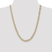 14k 6.5mm Semi-Solid Curb Chain-BC109-24