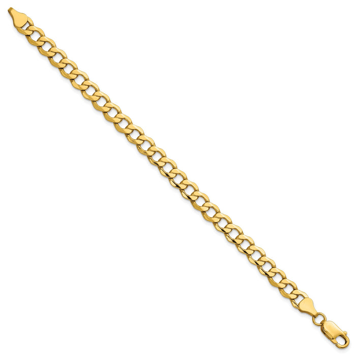 14k 6.5mm Semi-Solid Curb Chain-BC109-9