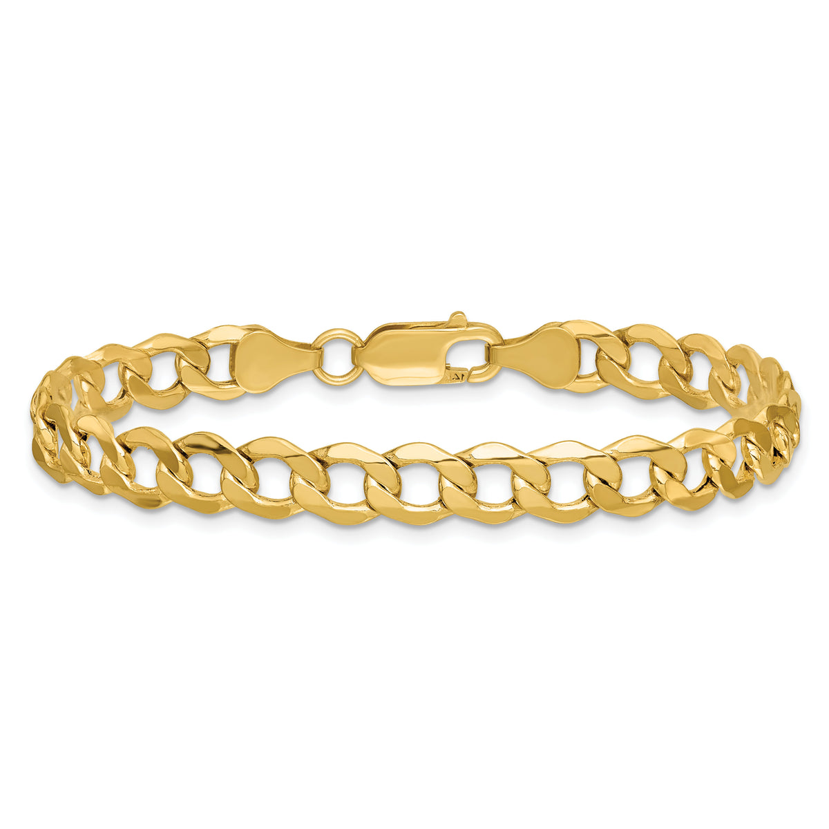 14k 6.5mm Semi-Solid Curb Chain-BC109-8