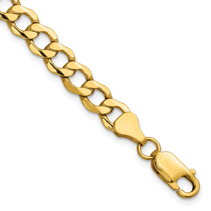 14k 6.5mm Semi-Solid Curb Chain-BC109-8