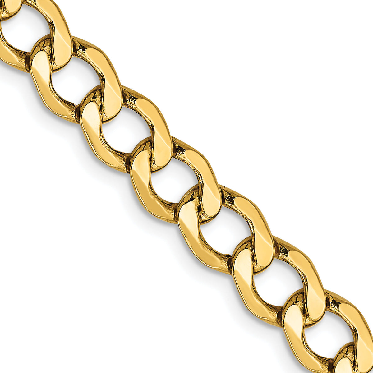 14k 6.5mm Semi-Solid Curb Chain-BC109-22