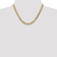 14k 7mm Semi-Solid Curb Chain-BC110-18