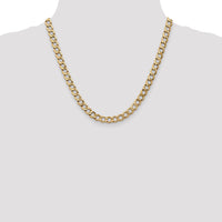 14k 7mm Semi-Solid Curb Chain-BC110-20