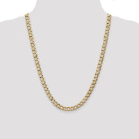 14k 7mm Semi-Solid Curb Chain-BC110-24