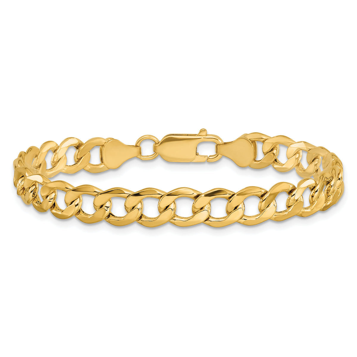 14k 7mm Semi-Solid Curb Chain-BC110-8