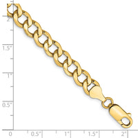14k 7mm Semi-Solid Curb Chain-BC110-7