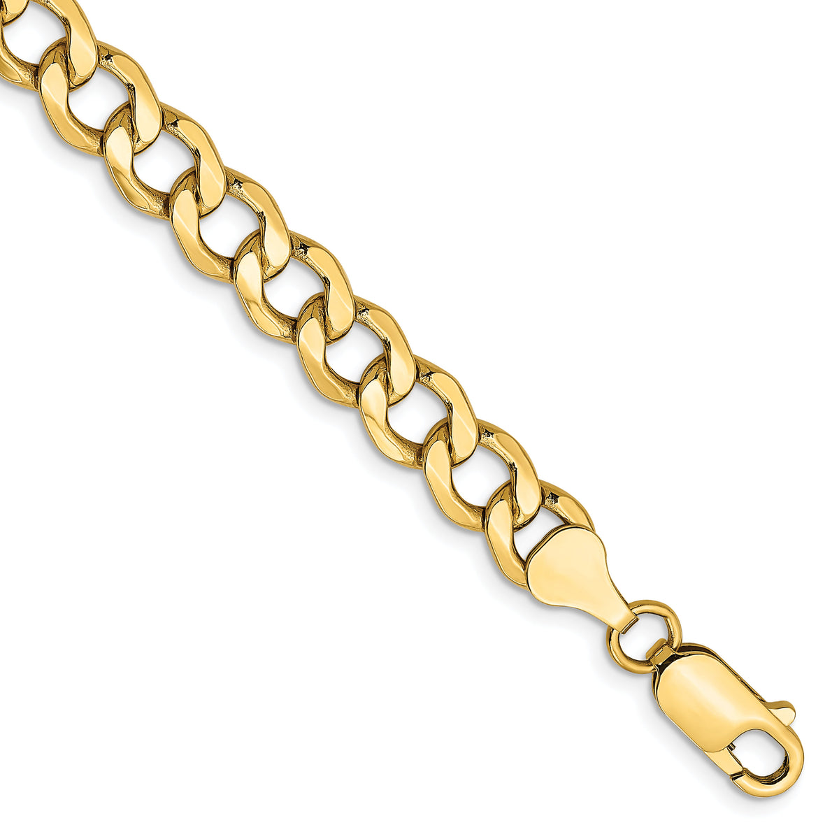 14k 7mm Semi-Solid Curb Chain-BC110-8