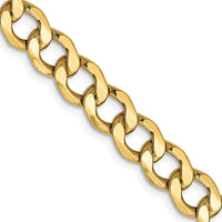 14k 7mm Semi-Solid Curb Chain-BC110-22