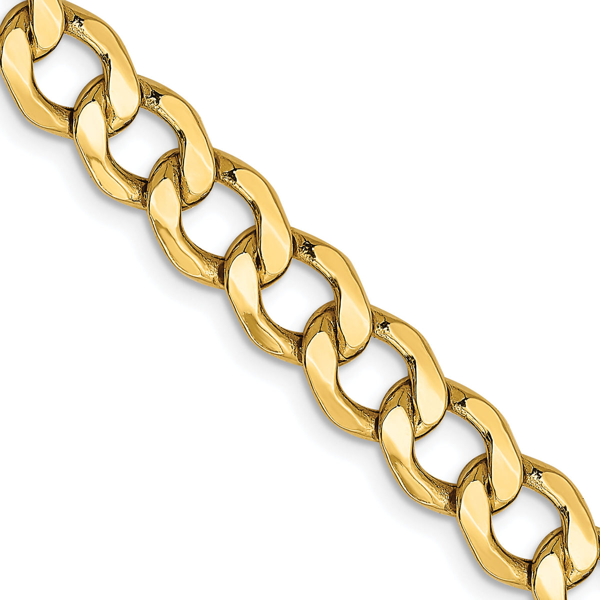 14k 7mm Semi-Solid Curb Chain-BC110-24