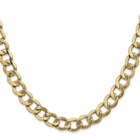 14k 9mm Semi-Solid Curb Chain-BC111-24