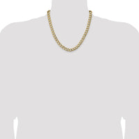 14k 9mm Semi-Solid Curb Chain-BC111-20
