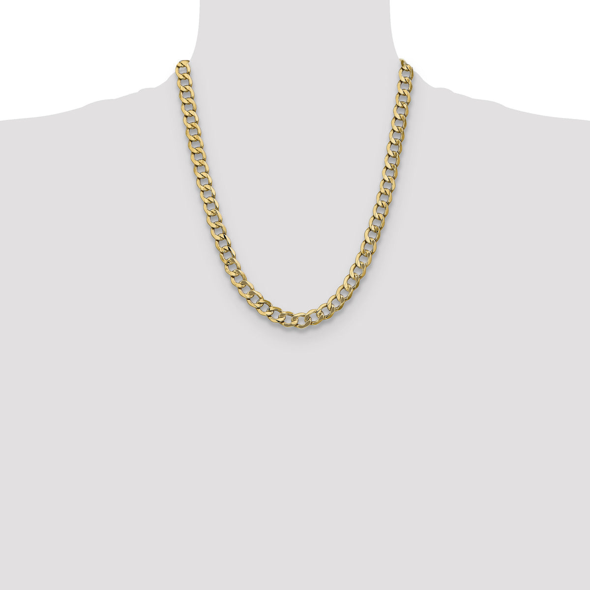 14k 9mm Semi-Solid Curb Chain-BC111-22